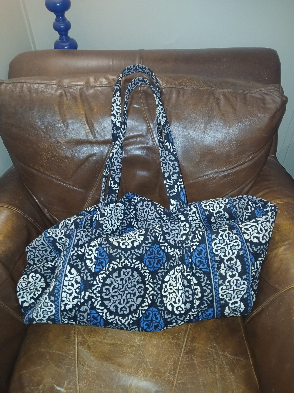 Vera Bradley Canterberry Cobalt XL Duffle Bag